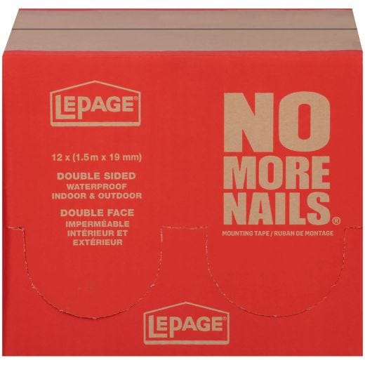 No More Nails Carded Roll Translucent Mounting Tape