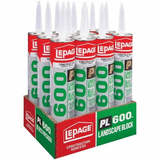 PL 600 295 mL Beige Landscape Block Adhesive