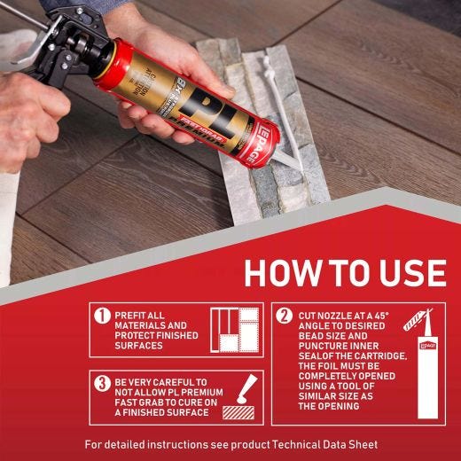 PL Premium Fast Grab 295 mL Advanced Construction Adhesive