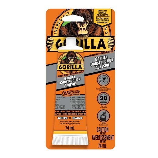 Gorilla Heavy Duty Construction Adhesive, 2.5oz