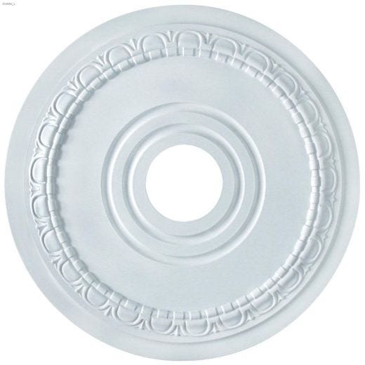 3-1\/2\" x 17\" White Egg & Dart Ceiling Medallion