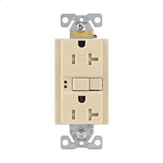 Ivory GFCI Duplex Receptacle 20A 2P\/3W