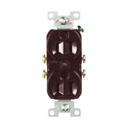 Brown Duplex Receptacle 15A 2P\/3W