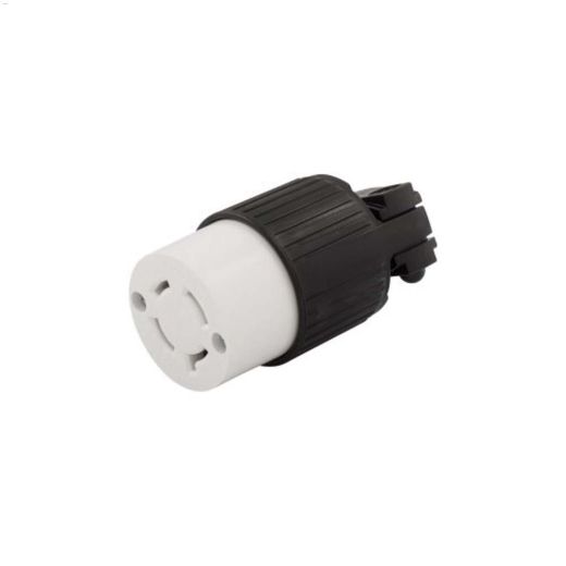 Nylon Black\/White Twist Lock Connector 20A 125\/250V 3P\/4W