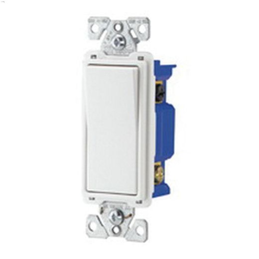 White 3-Way Decorator Lighted Switch 15A 120\/277V