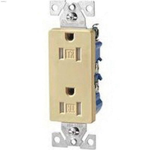 Ivory Duplex Receptacle 15A 2P\/3W-10\/Pack