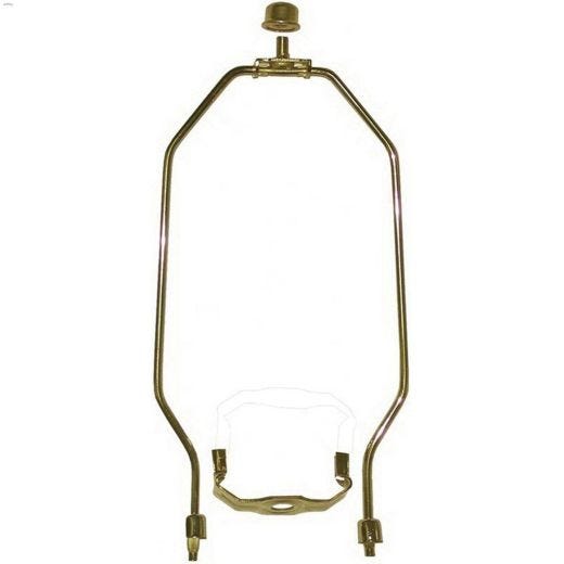 8\" Polished Brass Lamp Harp