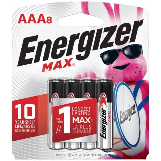Max 1.5V AAA Alkaline Battery-8/Pack