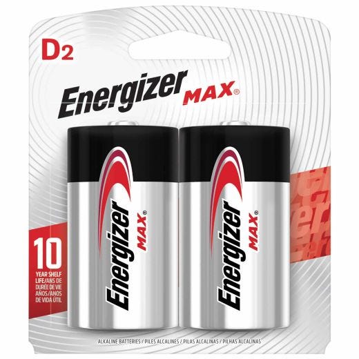 Max 1.5V D Alkaline Battery-2/Pack