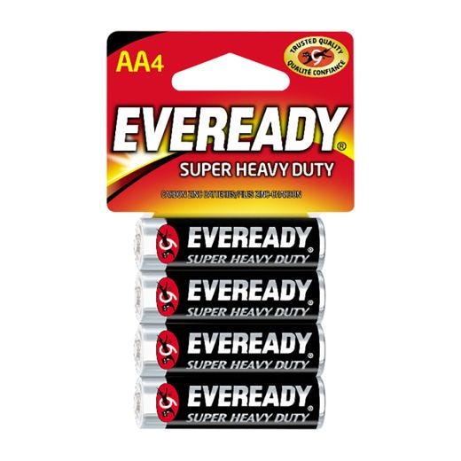 Eveready Super Heavy Duty AA Battery-4/Pack