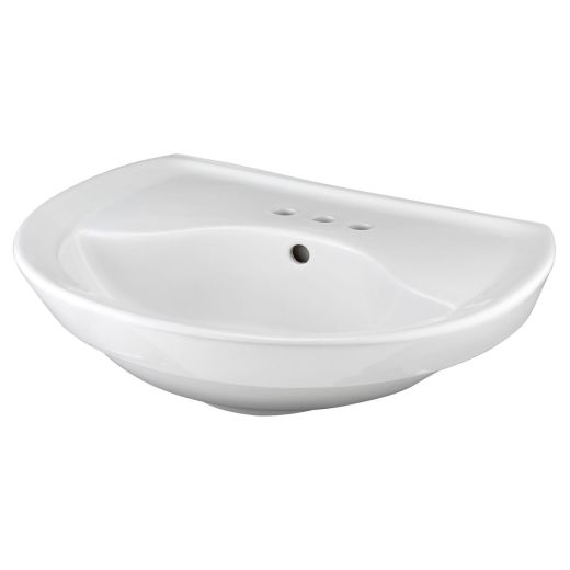 Ravenna 24-1/4" x 20" x 34" White Pedestal Sink