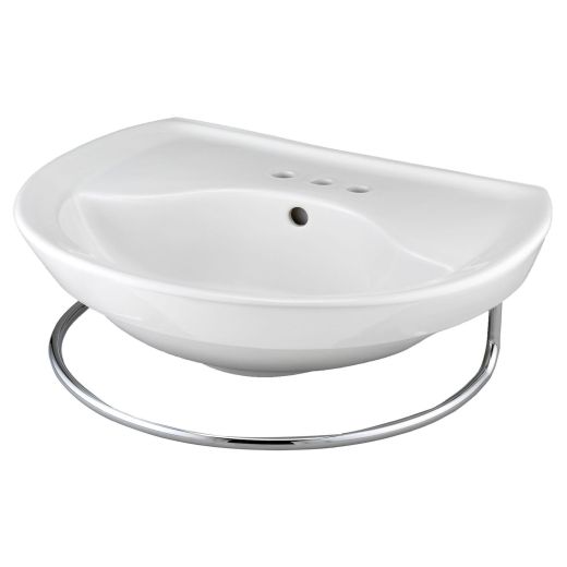 Ravenna 24-1/4" x 20" x 34" White Pedestal Sink