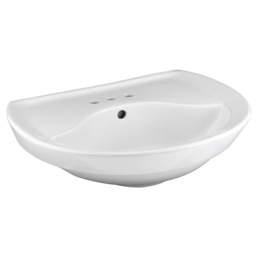 Ravenna 24-1/4" x 20" x 34" White Pedestal Sink