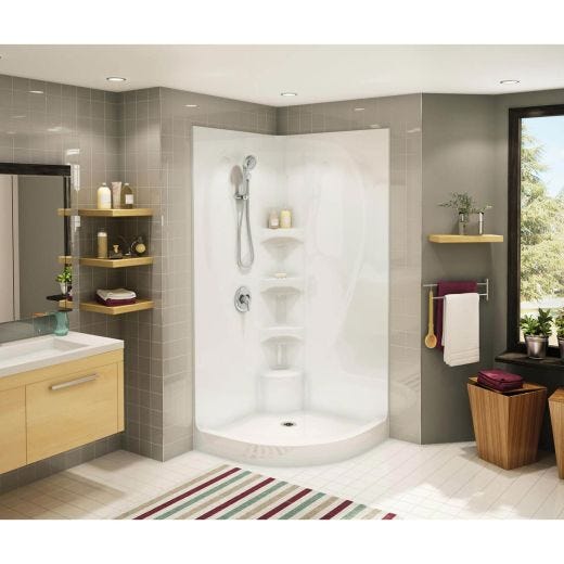 White Acrylic 3-Piece Equinox I Shower