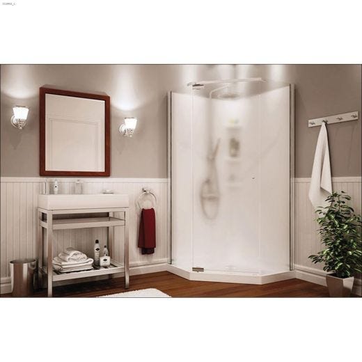 Pebble Begonia White 3-Piece Shower