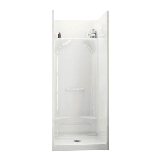 Essence SH-3232 White Fiberglass 4-Piece Alcove Shower