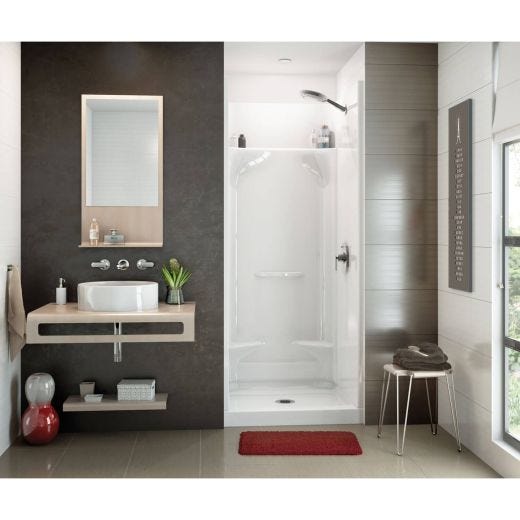 Essence SH-3232 White Fiberglass 4-Piece Alcove Shower