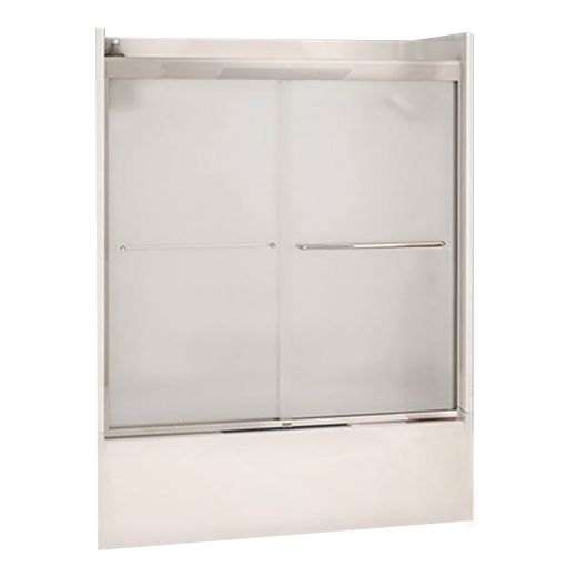 51 - 55" x 57" Chrome Mistelite 2-Panel Sliding Tub Door