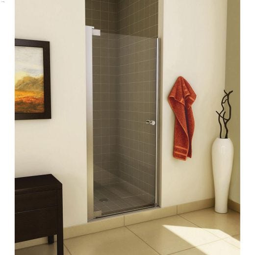 34-1\/2 - 36-1\/2\" x 67\" Clear 1-Panel Pivot Shower Door