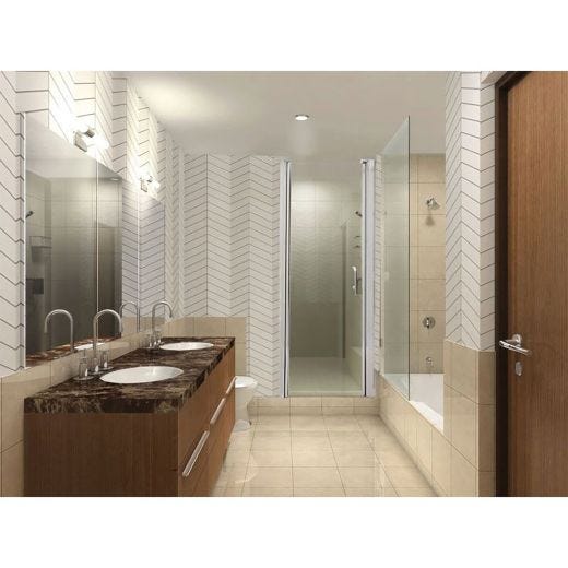 29-1/2 - 30-1/2" Silver Clear Swing Shower Door For Madison3