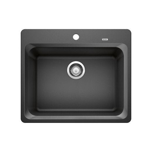 Silgranit Vision 1 25" x 20-3/4" Anthracite Kitchen Sink