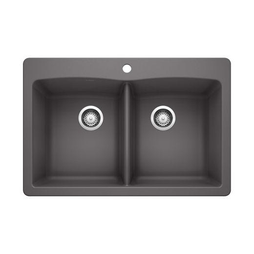 Silgranit Diamond 210 33" x 22" Cinder Kitchen Sink