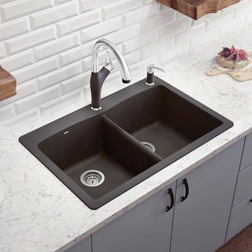 Évier double Blanco Diamond 210, cendré