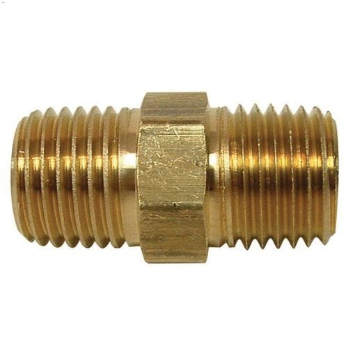 Mamelon de tuyau en laiton sans plomb hex 1/4"