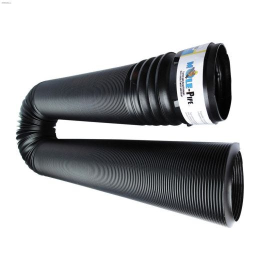 12' Black Expandable Corrugated Solid Pipe