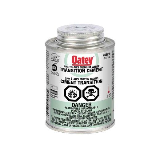 Ciment transition ABS à PVC blanc 236  ml