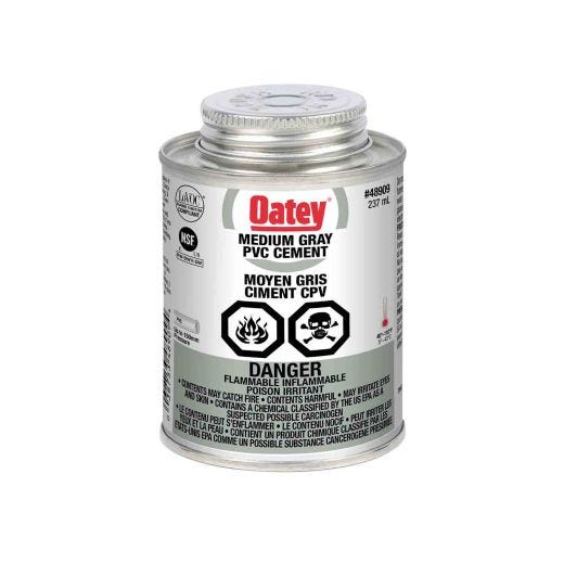 237 mL Gray Medium PVC Cement