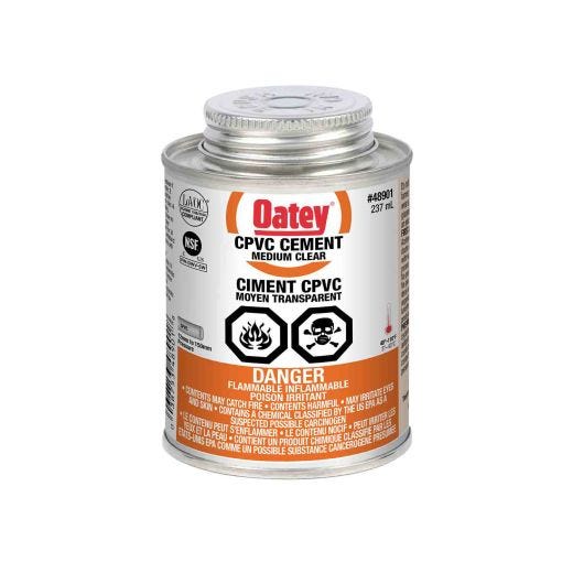Ciment à CPVC moyen transparent 236 ml