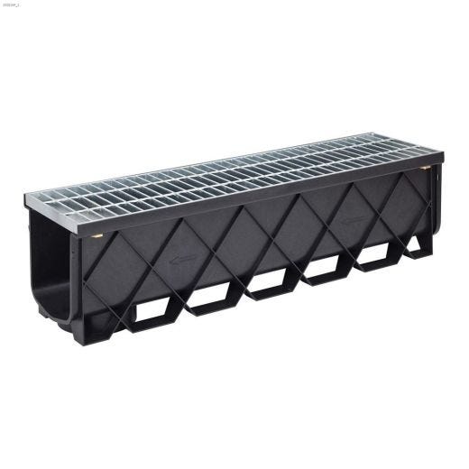 40\" Plastic Storm Masta Channel With Galvanized Steel Grate