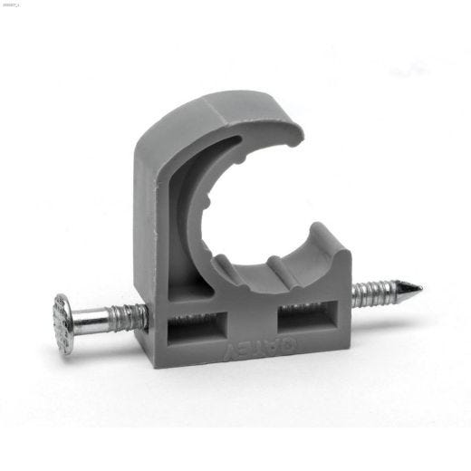 3\/4\" Polypropylene Gray Half Clamp With Barbed Nail