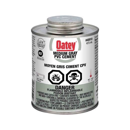 Ciment à PVC moyen gris 473  ml