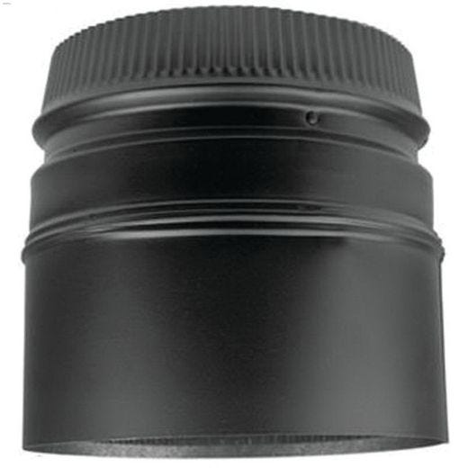 6\" x 5-3\/4\" Black Stove Adapter