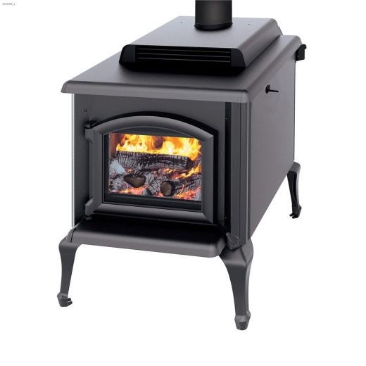 120,000 Btu Metallic Black Ultimate Wood Stove