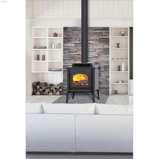 120,000 Btu Metallic Black Ultimate Wood Stove