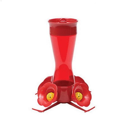 Perky-Pet\u00ae 8 oz Red Plastic Pinch Waist Feeder