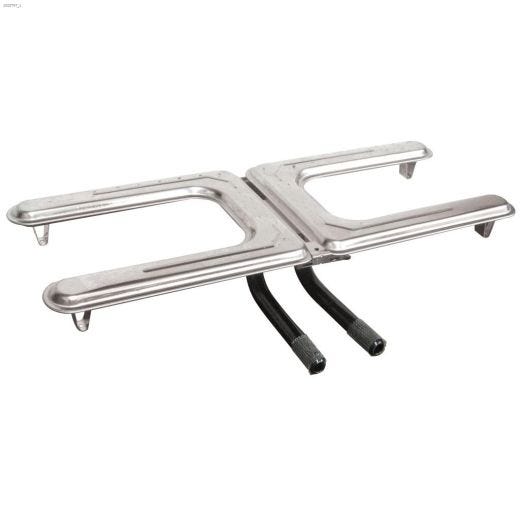 20\" x 8\" Stainless Steel Large Dual Burner
