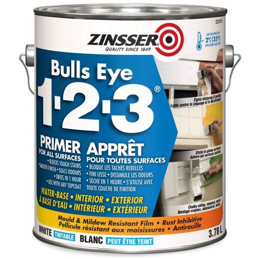 Zinsser Bulls Eye 1-2-3 3.78 L Primer-White Sealer