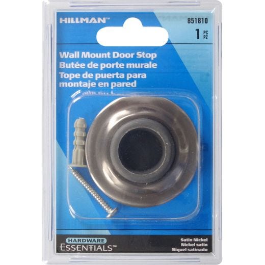 2-3/8" Satin Nickel Wall Mount Door Stop