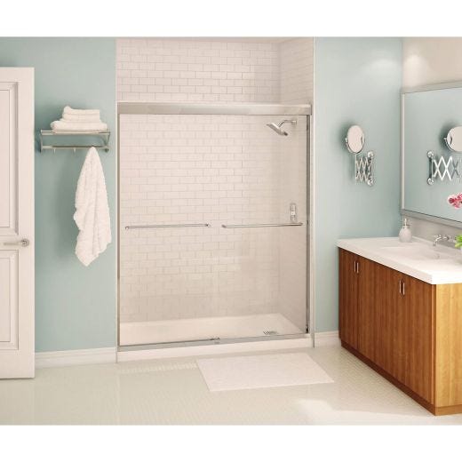 55 - 59" x 71" x 6 mm Clear Sliding Shower Door