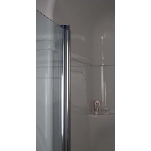 38" x 33-1/4" x 88" White 1-Piece Right Shower Stall