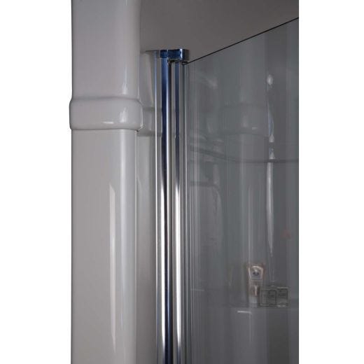38" x 33-1/4" x 88" White 1-Piece Right Shower Stall