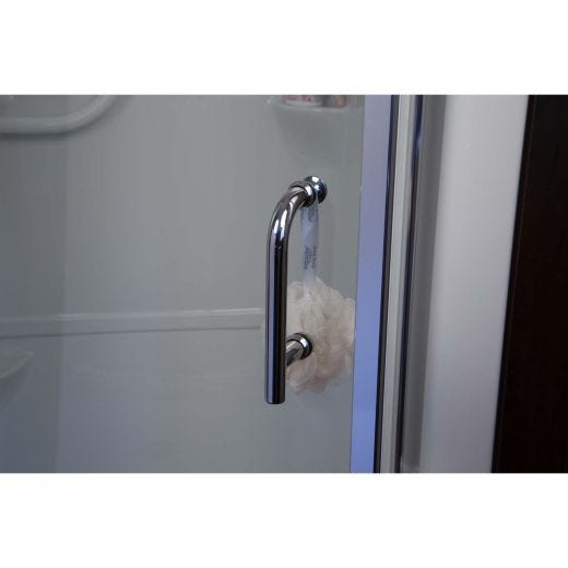 38" x 33-1/4" x 88" White 1-Piece Right Shower Stall