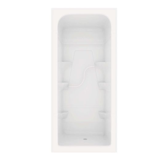 38" x 33-1/4" x 88" White 1-Piece Right Shower Stall