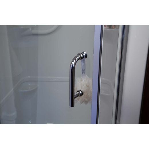 38" x 33-1/4" x 88" White 1-Piece Right Shower Stall