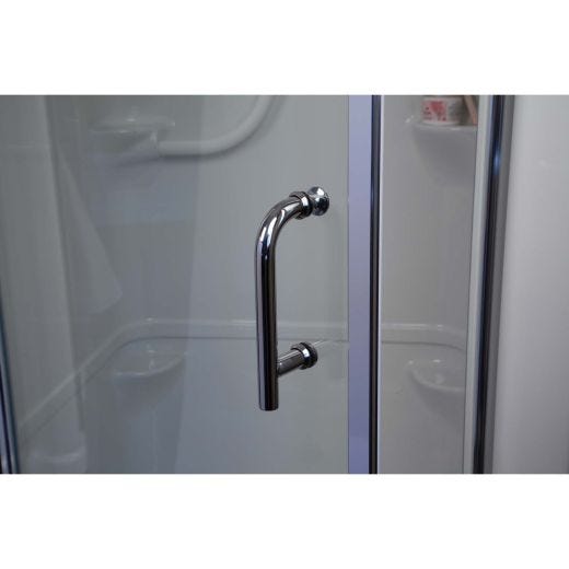 38" x 33-1/4" x 88" White 1-Piece Right Shower Stall