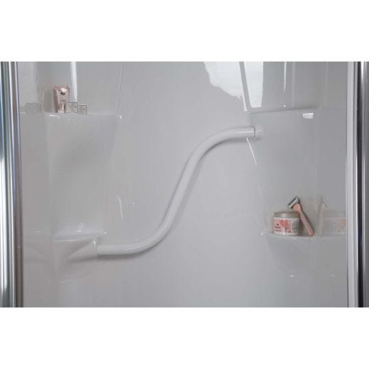 38" x 33-1/4" x 88" White 1-Piece Right Shower Stall